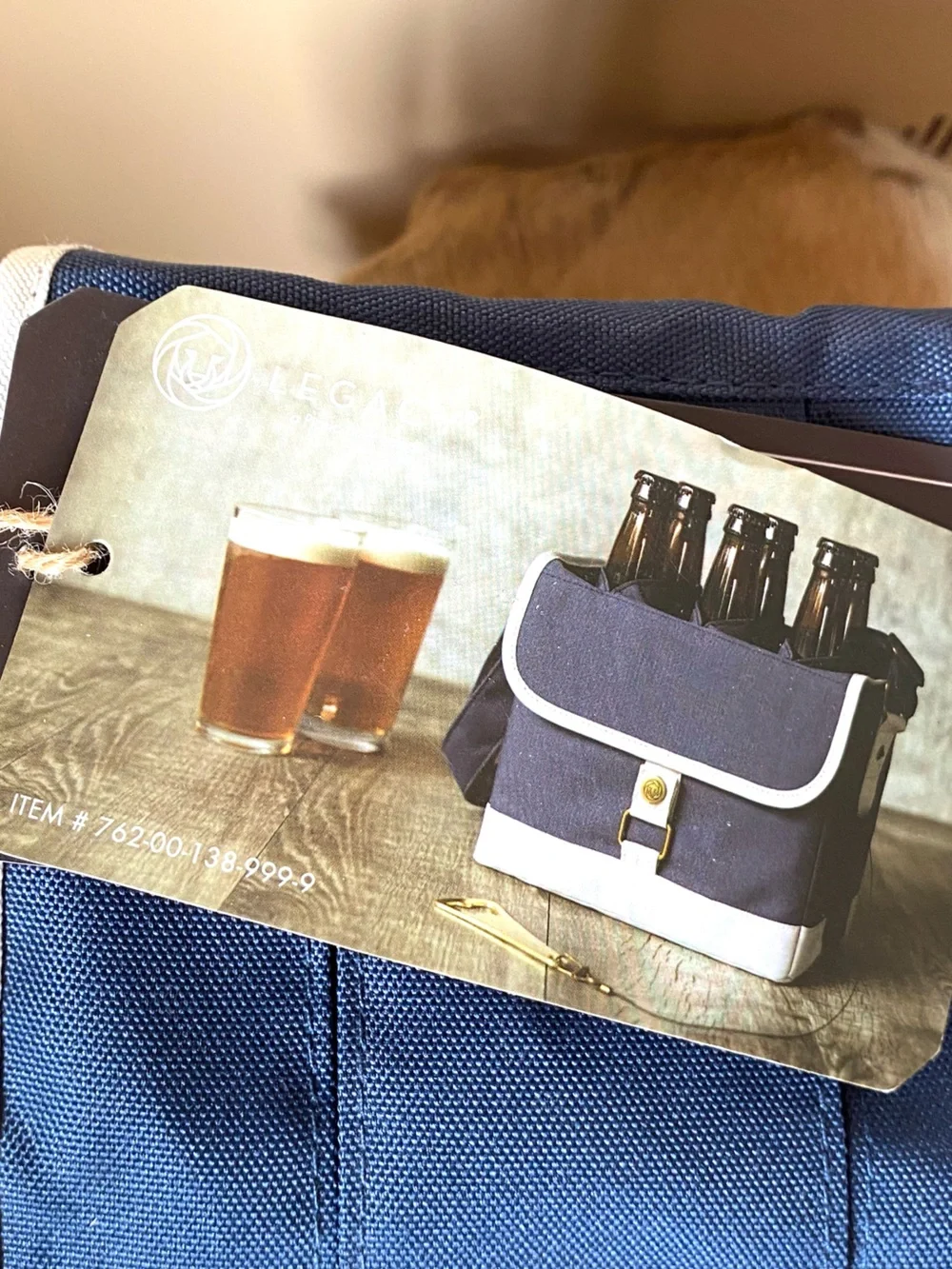 Picnic Time Legacy Beer Cooler Navy Blue Crossbody Bag NWT